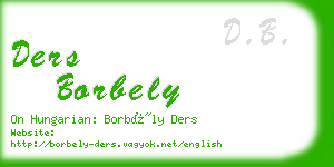 ders borbely business card
